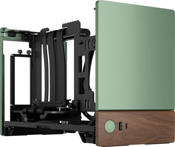 Fractal Design Terra - Small Form Factor (SFF) - Grön - Mini-ITX - Aluminium - Trä