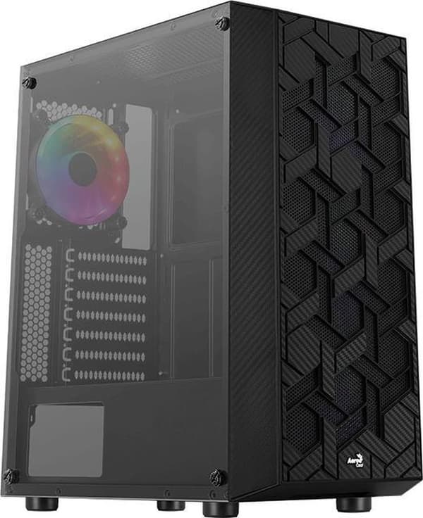 Aerocool Hive-G-BK-v3 Midi Tower Sort Sort