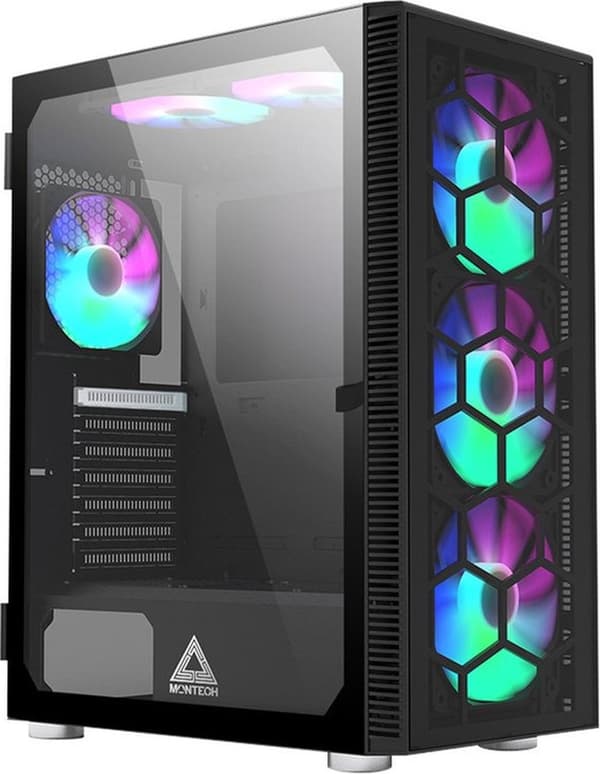 Montech X3 Glas Midi Tower, RGB, Sort