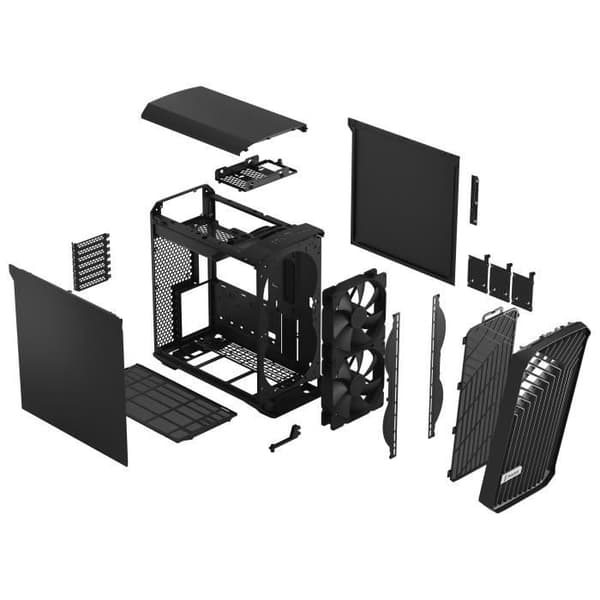 PC-fodral - FRACTAL DESIGN - Torrent Compact Svart Solid - Svart ( FD-C-TOR1C-04 )