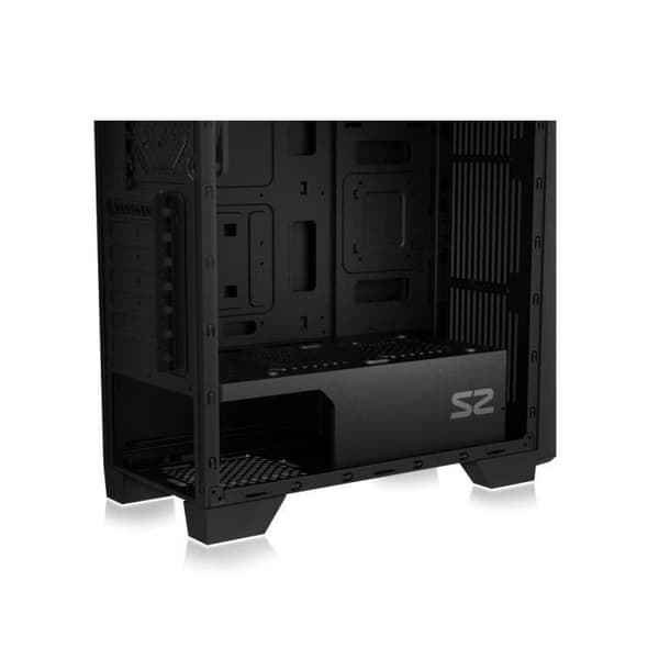 ZALMAN S2 PC CASE - Medium Tower - Svart - Transparent akryl sidodörr - ATX-format (S2BK)
