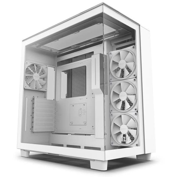 PC-chassi - NZXT - H9 Elite - Vit - Optimal kylning - Härdat glas - 10 fläktar Vit