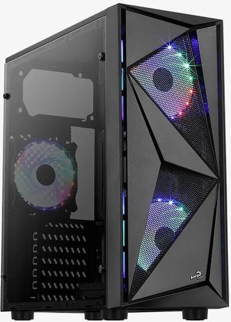 Aerocool Glider Cosmo-A-BK-v2 - Midi Tower - PC - Svart - ATX - micro ATX - Mini-ITX - Akrylnitril-butadien-styren (ABS) - SPCC - Stål - 15,7 cm (AERO Svart