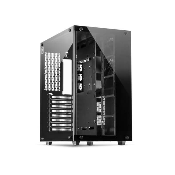 Intertech C-701 Panorama Black Full-Tower PC-fodral - 4 interna fack - 3 120 mm fläktar Svart