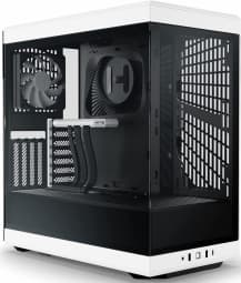 Case HYTE Y40 Tempered Glass, Mid-Tower, White and Black Sort, Hvid