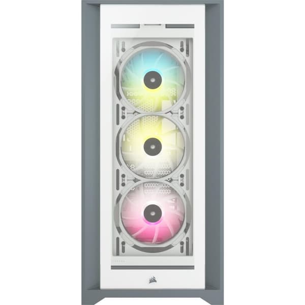 Case Corsair iCUE 5000X RGB Mid Tower, Tempered Glass, White