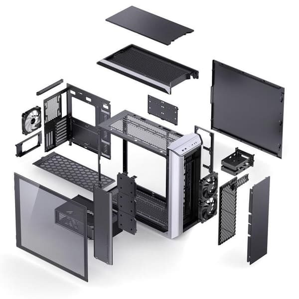 Case Jonsbo D500 TG, Full Tower, Silver