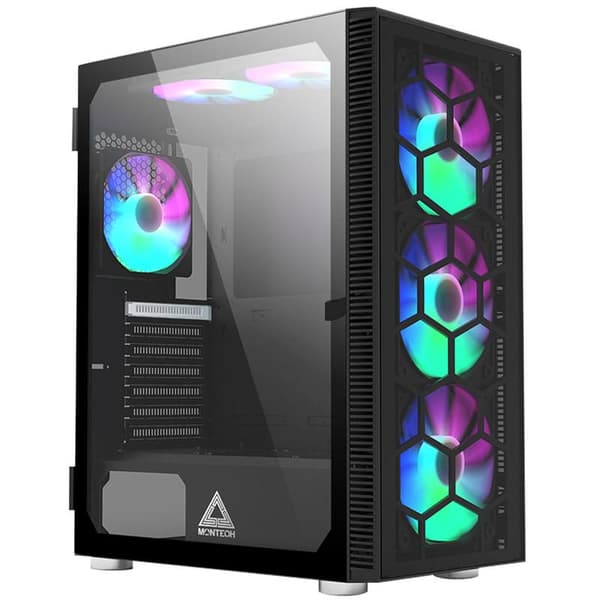 Montech X3 GLASS Midi Tower Black Sort