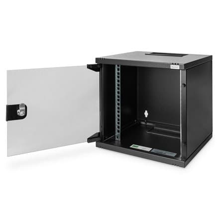 Digitus | Wall Mounting Cabinet | DN-10-06U-B | Black | IP protection class: IP20; Front door: Glass door, single opening; Cabinet type: Wall mounting