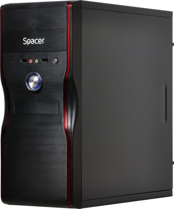 CARCASA SPACER, Middle Tower, ATX, "MERCURY", 450 (230W for 450 Desktop PC), USB 2.0 x 2, Jack 3.5mm x 2, "SPC-MERCURY" (timbru verde 0.8 lei)