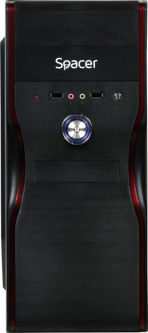 CARCASA SPACER, Middle Tower, ATX, "MERCURY", 450 (230W for 450 Desktop PC), USB 2.0 x 2, Jack 3.5mm x 2, "SPC-MERCURY" (timbru verde 0.8 lei)