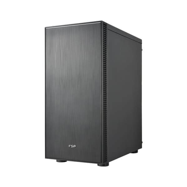 Case FSP CMT223S Silent ATX Mid Tower, Black Svart