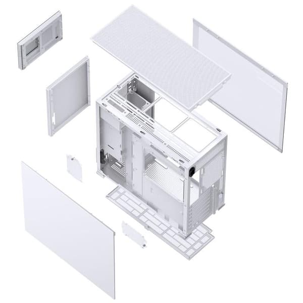 Jonsbo D41 Screen ATX Case, Tempered Glass - white