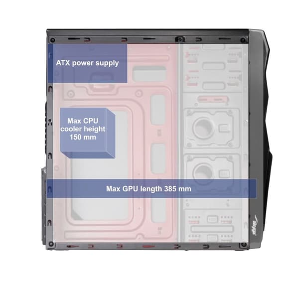 Akyga ' ak995bk PC"ATX Nero Midi Tower Sort