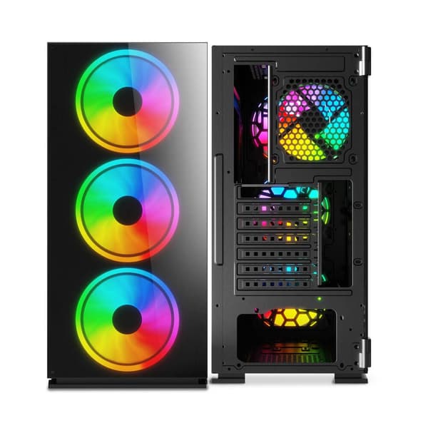 SAVIO PC Case Prime X1 ARGB Glas Sort