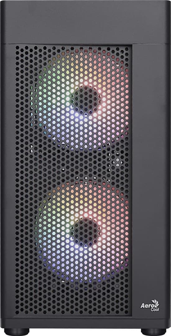 Aerocool HEXFORMBKV2 Micro ATX PC Case 3 Fans FRGB Sort