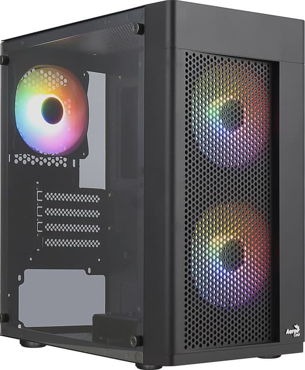 Aerocool HEXFORMBKV2 Micro ATX PC Case 3 Fans FRGB Sort Sort