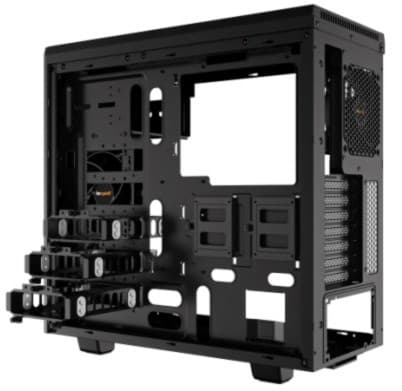 Vær stille! Pure Base 600 Midi Tower Sort, Sølv