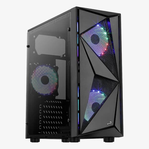 Aerocool Glider Cosmo-A-BK-v2 Midi Tower Sort Sort