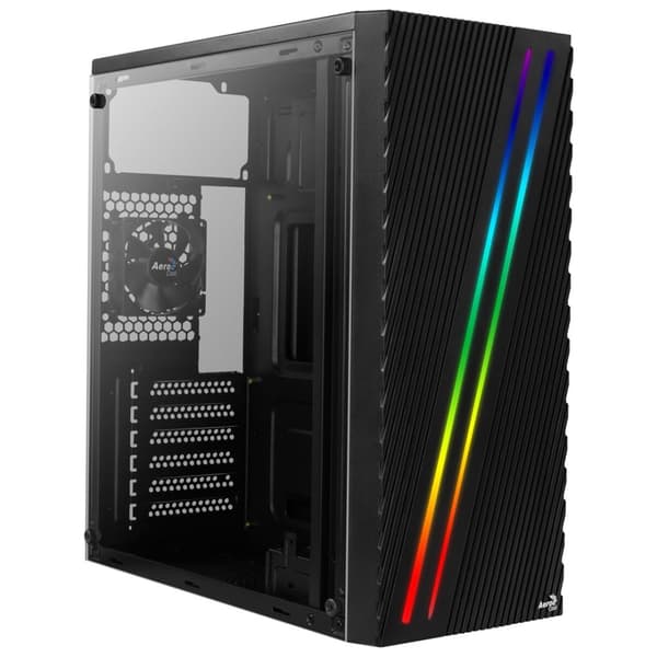 Aerocool Streak Midi Tower Sort Sort