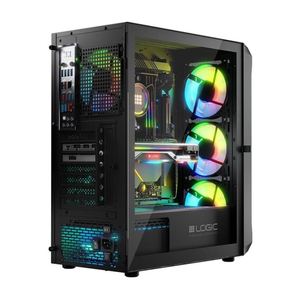 Logic PORTOS ARGB MINIDI USB 3.0 Fodral Svart
