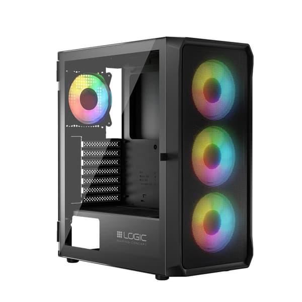 Logic PORTOS ARGB MINIDI USB 3.0 Fodral Svart