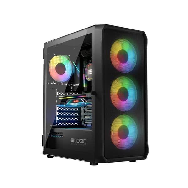 Logic PORTOS ARGB MINIDI USB 3.0 Fodral Svart