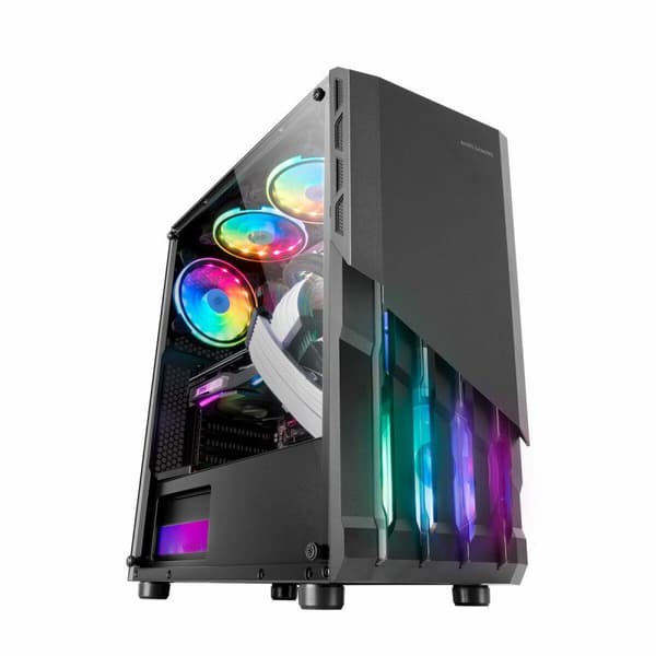 Mars Gaming MC-X2 Computer case ATX / Steel Front / FRGB 2x FAN / Windows Svart