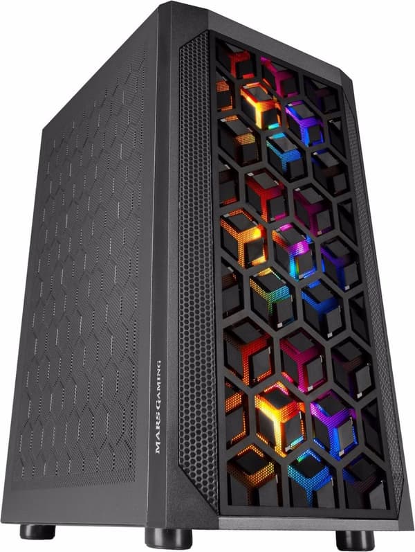 Mars Gaming MCMESH Computer case ATX / FRGB 3x FAN / MESH