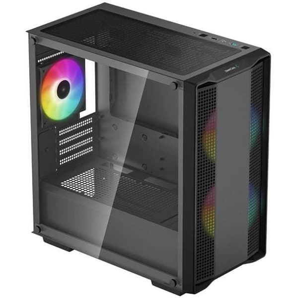 PC-fodral - DEEPCOOL - CC360 A-RGB (svart) - Minitorn - Micro-ATX-format - 3x120 mm A-RGB Svart