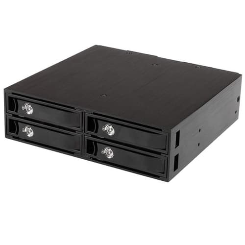 StarTech.com 4-Bay Mobile Rack Backplane for 2.5in SATA/SAS Drives - Hot Swap SSDs/HDDs from 5-15mm - Supports SAS II & SATA III (6 Gbps) - storage en