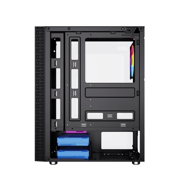 Gembird Fornax 2500 ARGB Gaming ATX tietokonekotelo, Midi Tower, taustavalo, musta