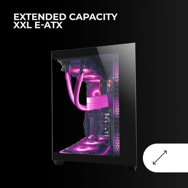 Mars Gaming MCV4 XXL PREMIUM Semi-Tower ATX Fodral Svart