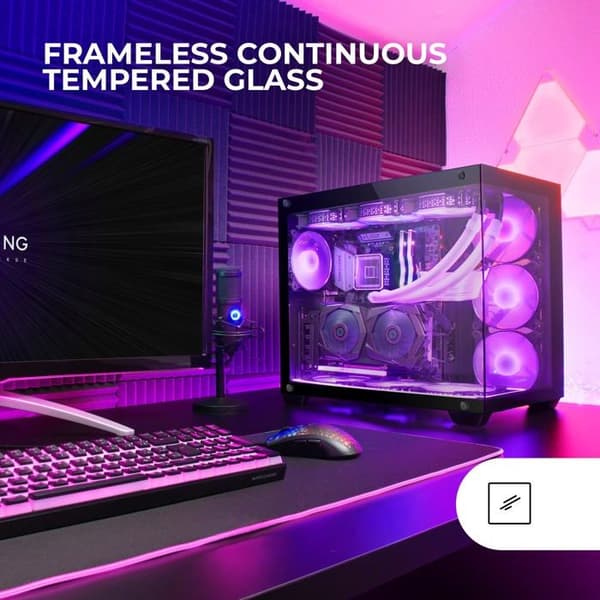 Mars Gaming MCV4 XXL PREMIUM Semi-Tower ATX Fodral Svart