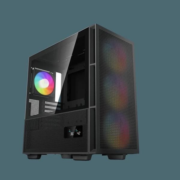 PC-fodral - DEEPCOOL - CH560 Digital (svart) - Medium tower - ATX-format - 3x140mm A-RGB + 1x120mm A-RGB Svart