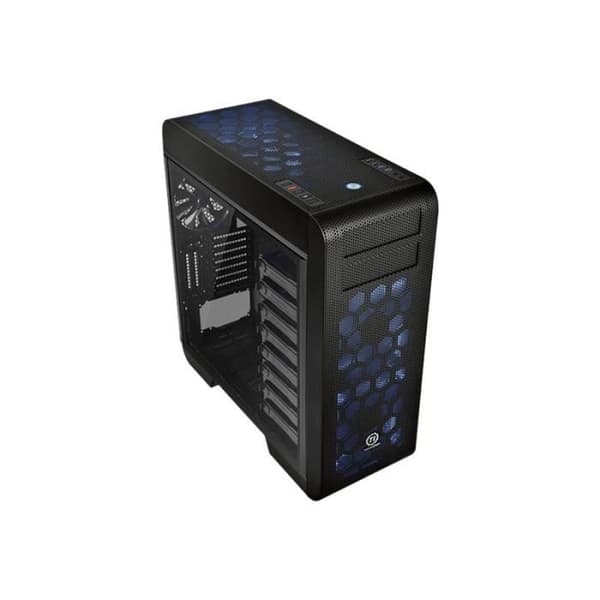 Thermaltake Core V71 - Tempered Glass Edition - fullt torn - utökad ATX - ingen strömförsörjning (PS-2) - svart - USB-ljud Svart