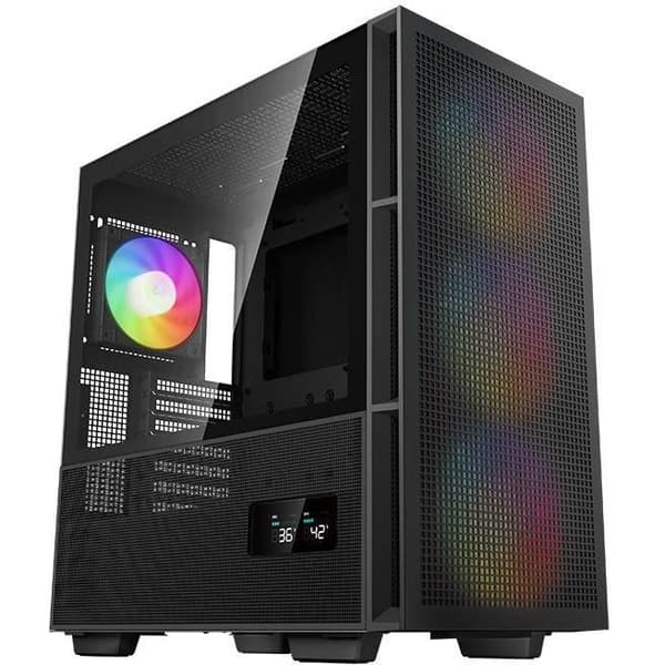 PC-fodral - DEEPCOOL - CH560 Digital (svart) - Medium tower - ATX-format - 3x140mm A-RGB + 1x120mm A-RGB