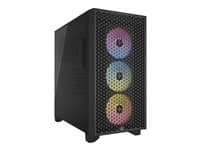Corsair 3000D RGB AIRFLOW Tower Extended ATX uten strømforsyning Svart Sort