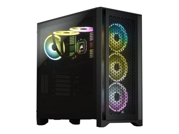 Corsair 4000D AIRFLOW Tower ATX uten strømforsyning Svart Sort