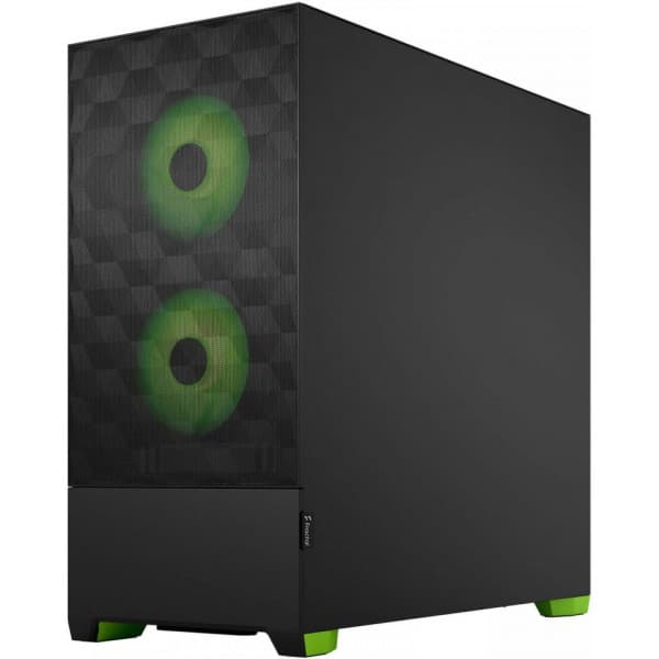 Fractal Design Pop Air RGB Grön Core TG ATX-chassi med fönster, svart/grön