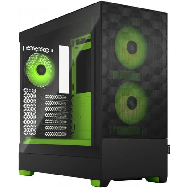 Fractal Design Pop Air RGB Grön Core TG ATX-chassi med fönster, svart/grön Svart, Grön