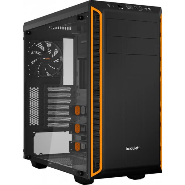 be quiet! Pure Base 600 ATX-chassi med fönster, svart/orange Svart, Orange