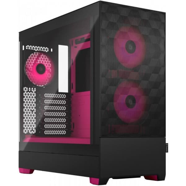 Fractal Design Pop Air RGB Magenta Core TG ATX-kotelo ikkunalla, musta/magenta
