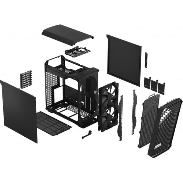 Fractal Design Torrent Compact Solid E-ATX kabinet, sort