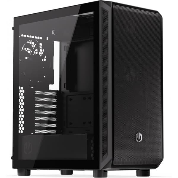 Endorfy Arx 500 Air Mid Tower ATX-kabinet med vindue, sort
