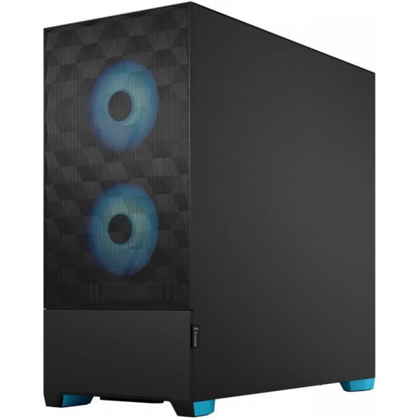 Fractal Design Pop Air RGB Cyan Core TG ATX-kotelo ikkunalla, musta/syaani