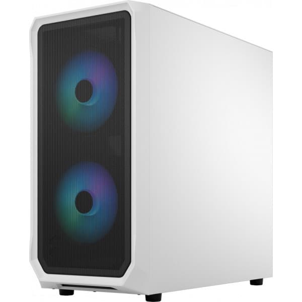 Fractal Design Focus 2 RGB Hvid TG Transparent ATX-kabinet med vindue, hvid