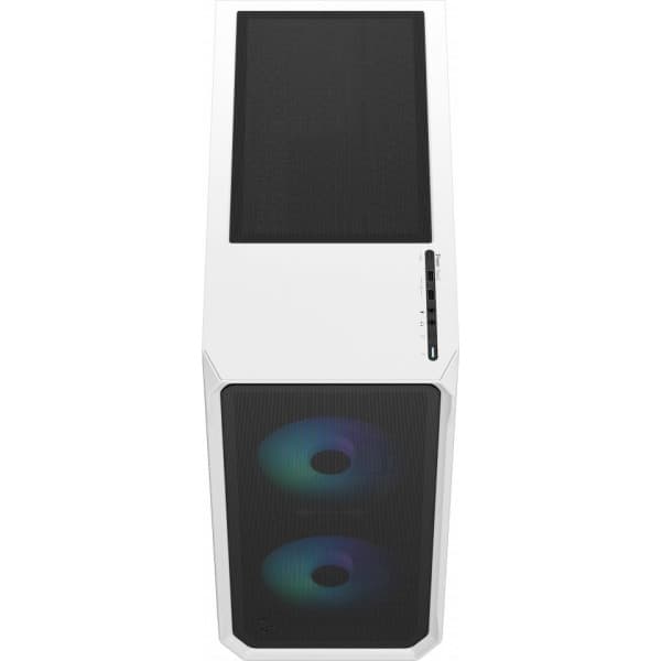 Fractal Design Focus 2 RGB Hvid TG Transparent ATX-kabinet med vindue, hvid
