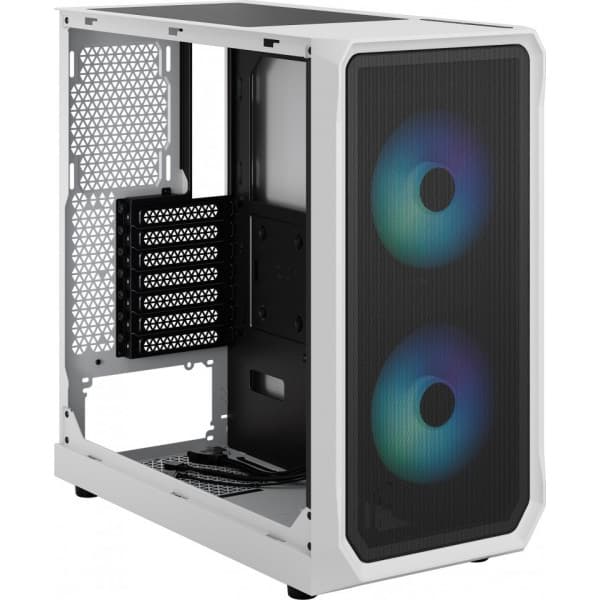 Fractal Design Focus 2 RGB Hvid TG Transparent ATX-kabinet med vindue, hvid