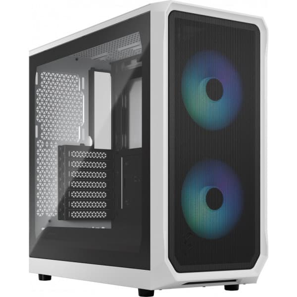 Fractal Design Focus 2 RGB Hvid TG Transparent ATX-kabinet med vindue, hvid Hvid